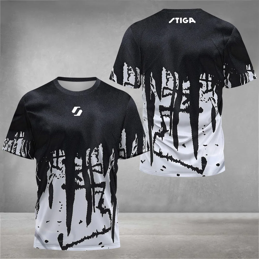 Modisches Herren-T-Shirt für den Sommer, Wettkampf- und Trainings-T-Shirt mit Buchstaben-Aufdruck, bequemes und atmungsaktives Rundhals-T-Shirt für den Freizeit- und Sportbereich im Freien – Detail 12