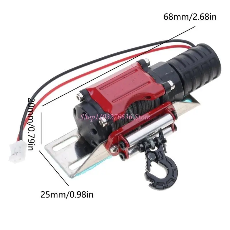 R6FD 1:10 RC auto cablata automatica simulata verricello in metallo Sostituisci per SCX10 90046