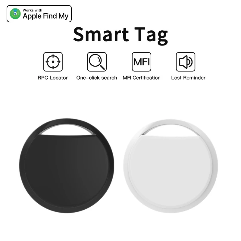 جهاز تتبع بلوتوث صغير بنظام تحديد المواقع لـ Apple Find My Anti-Lose Reminder إنذار الصوت العلامة الذكية مفتاح مكتشف محفظة الكلب محدد موقع الأمتعة