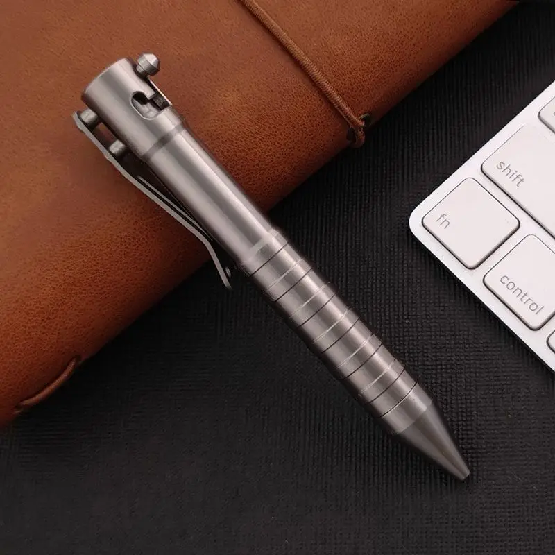 Outdoor Portable EDC Multifunction Titanium Alloy Self Defense Bolt Tactical Pen