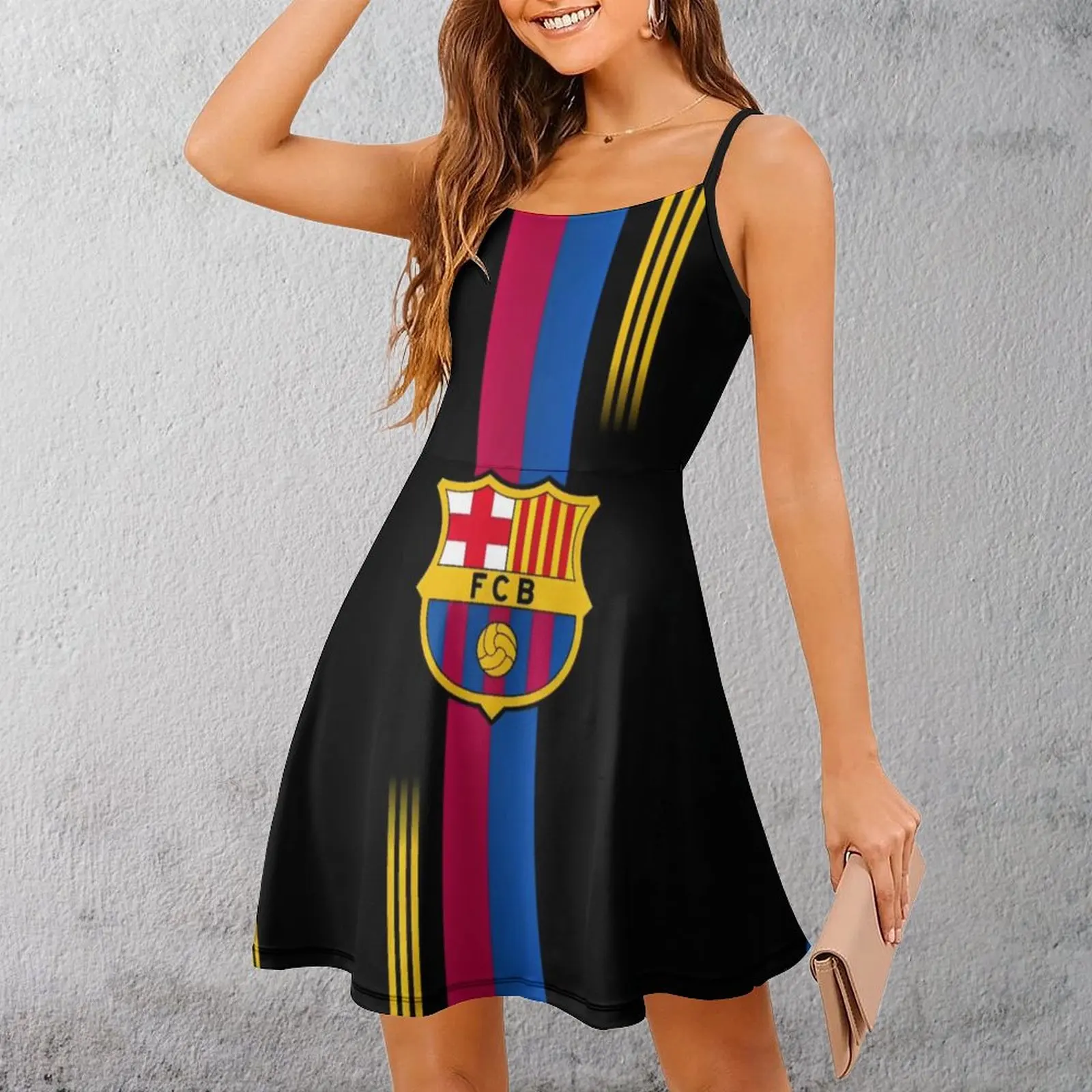 Exotic FC Barcelona Barça FCB Culers Barcelonistas (147) Vestido tipo sling para mujer Cool Clubs Vestido de mujer Vestidos Premium