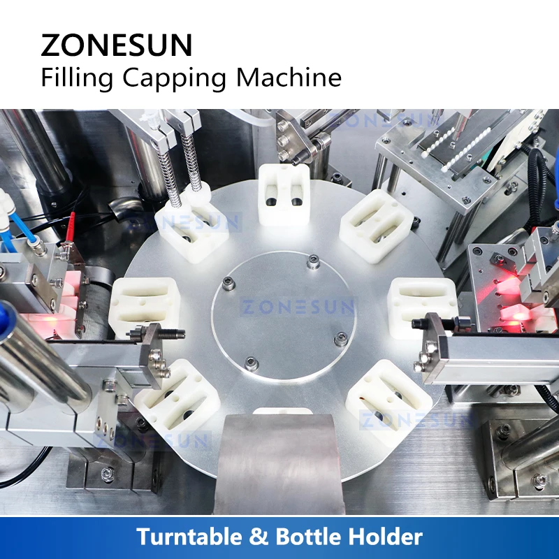 ZONESUN-Eye Drop Enchimento e tampando a máquina, Onion Oil Packaging Equipment, Enchimento de garrafa plana, Capper ZS-AFC6F