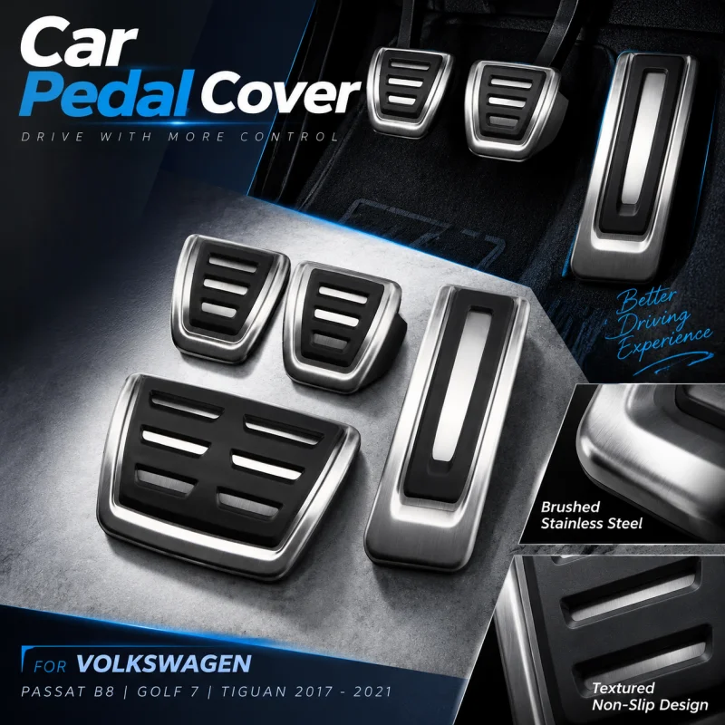 For Volkswagen VW Passat B8 Golf 7 Tiguan 2017 - 2022 for Seat Leon 5F MK3 For Skoda Octavia A7 Car Pedals Cover