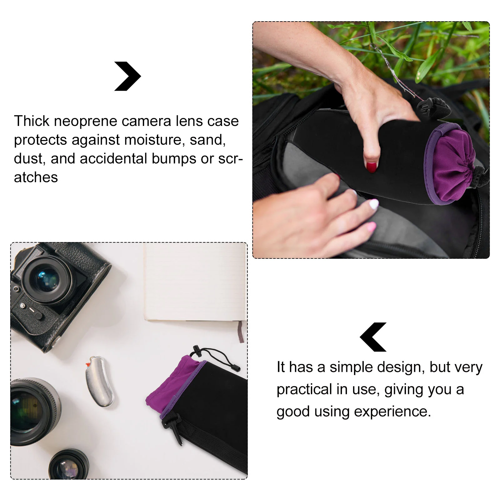 

Xl Water Resistant Lens Case Pouch Heavy Duty Protection for Camera Lens Bumps Scratches with Belt Loop Snap Clip