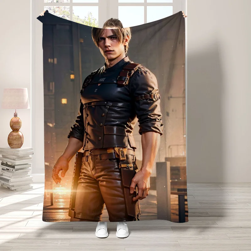 L-Leon Kennedy Boho Blanket for Living Room Decorative Bed Blankets Sofa Summer Bedroom Decoration Bedspread the Throw Fleece