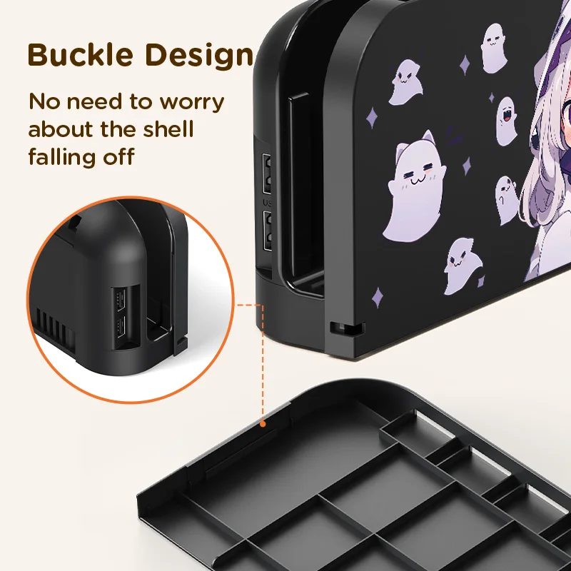 Suitable for Switch2 card base shell, cassette storage + body protection two-in-one, can store 5 game cards view 5