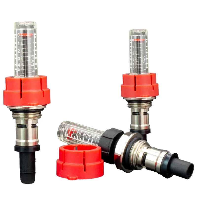 مقياس الجريان المرئي G1/2 "التدفئة تحت الأرضية، قاعدة أساسية لصمام عجلة اليد، ملحقات فاصل المياه، مقياس الجريان