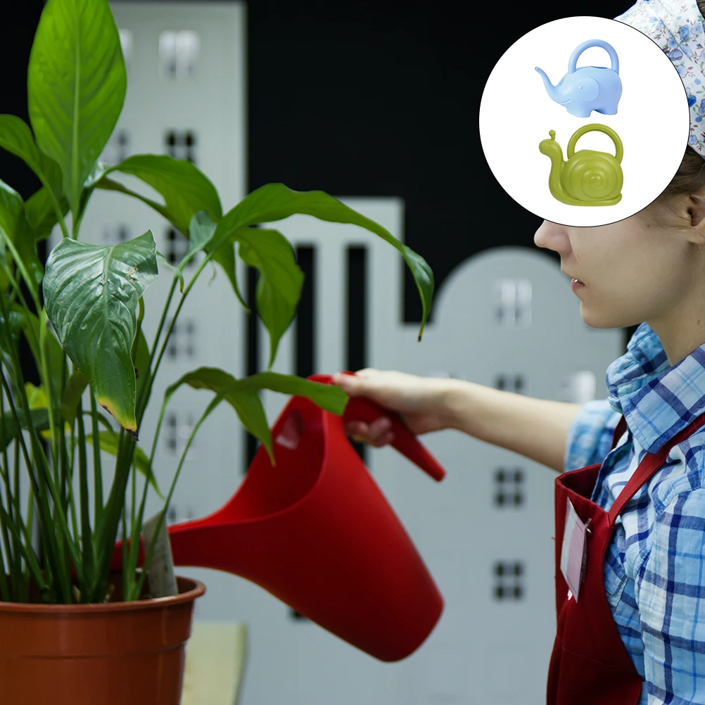 2 قطعة وعاء سقي مفيد الحلزون والعجل الفيل النمذجة تصميم بسيط تجربة عملية لحدائق سقي