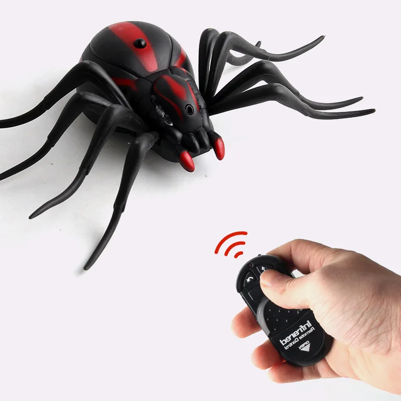 Infrared Remote Control Spider Funny Simulation Halloween Prank Terrifying Spider Toy Science Education Toy Electronic Pet Gifts