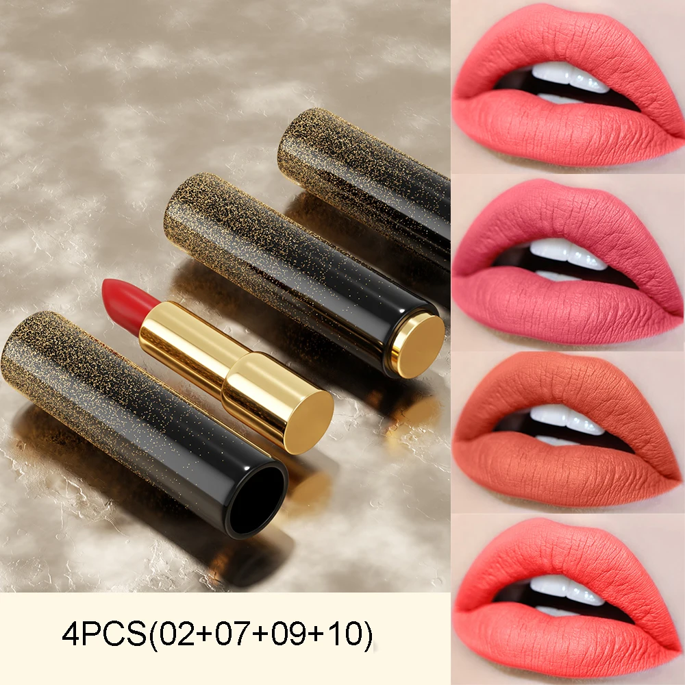 Matte Lipstick Sets For Women 4-Pack Beautiful Lipstick For Women Valentine\'s Day Lipsticks Gifts Set For Girls Long Lasting