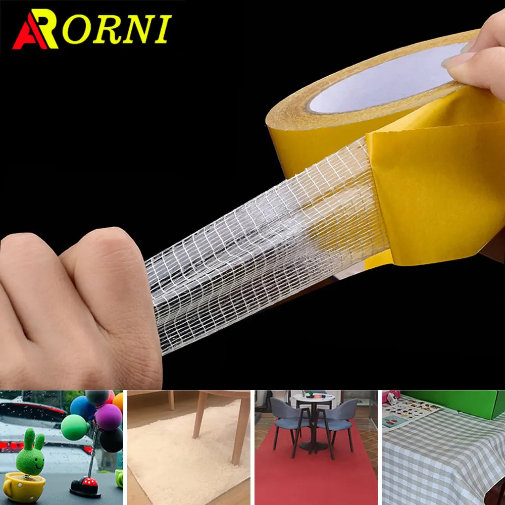 

10M High viscosity transparent double-sided mesh tape, glass mesh tape