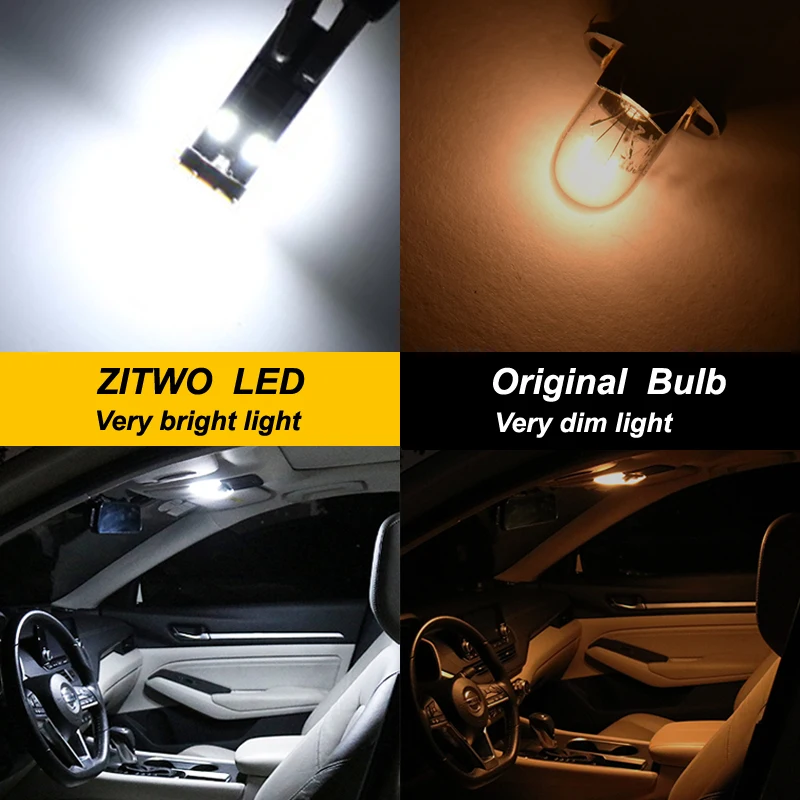 ZITWO Canbus Car Bulb LED Interior Dome Map Light Kit For Fiat 500 500X 500L 500E 500C 2007-2019 2020 2021 2022 2023 Accessories
