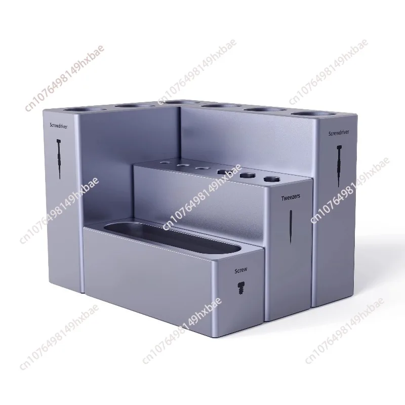 Storage Box High Quality Aluminum Alloy Phone Repair Tweezers Screwdriver Screw Parts Organizer Set Storage