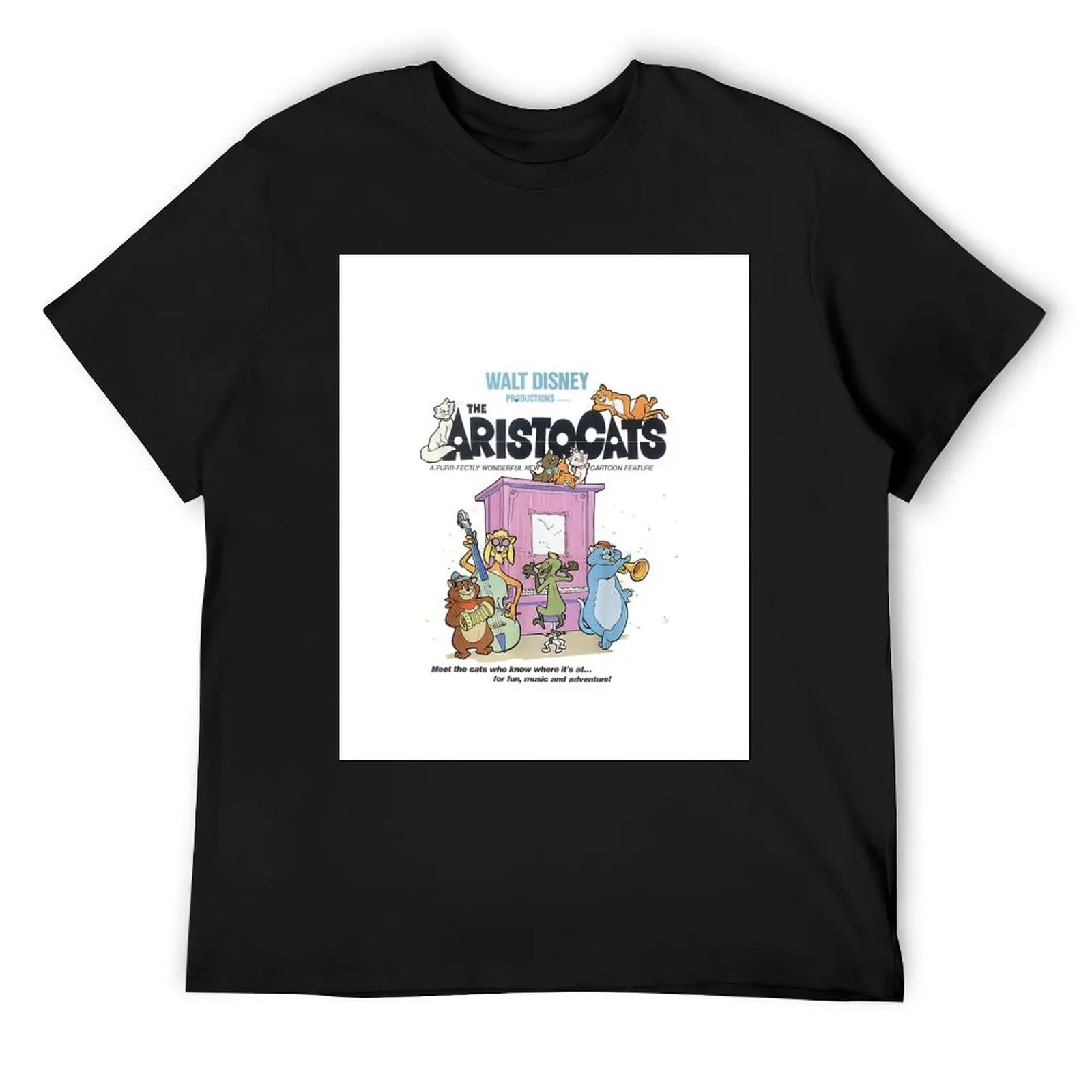 

The Aristocats Cats Playing Piano T-Shirt T-Shirt tops fashion shirts luxury designer man clothes outfits for men