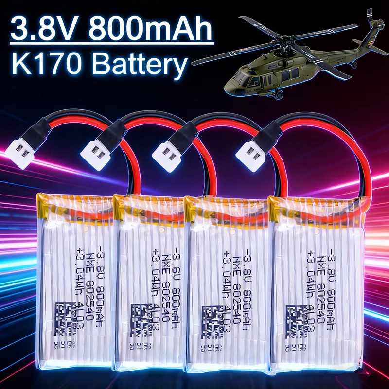 3,8V 800mAh Lipo-Akku für Wltoys K170 K160 K270 RC-Helikopter Ersatzteile Original 3,8V 800mAh Lipo-Akku K170 Zubehör