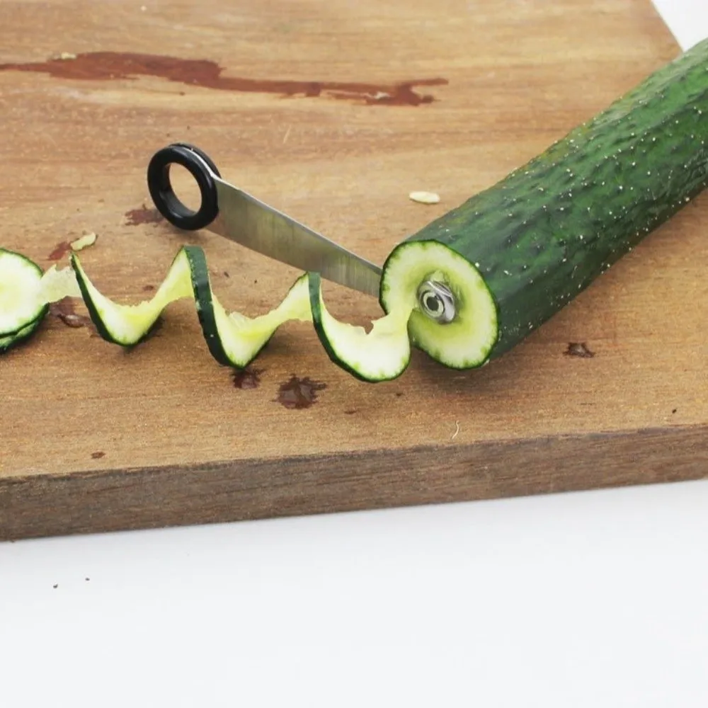 

Stainless Steel Vegetable Spiral Cutting Machine Portable Manual Vegetable Spiralizer 360 Degrees Rotary Handheld