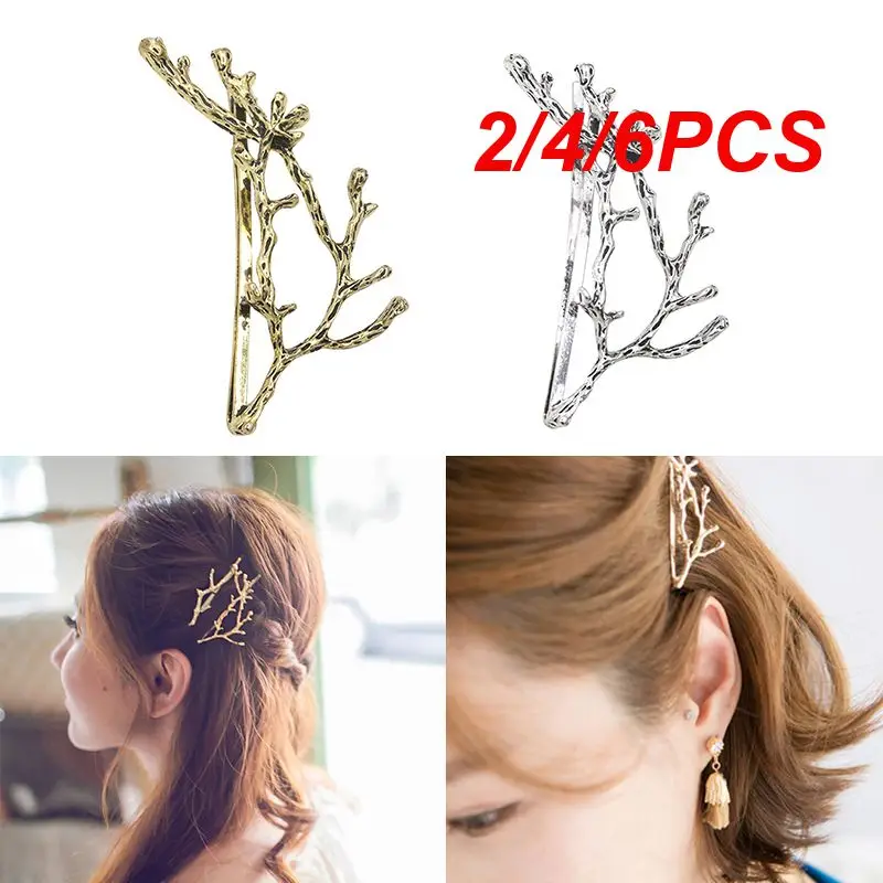 2/4/6PCS Fashion Hair Clips Women Metal Branch Leaves Hairpins Hair Clip Head Dress Light Weight Easy To Use Hair