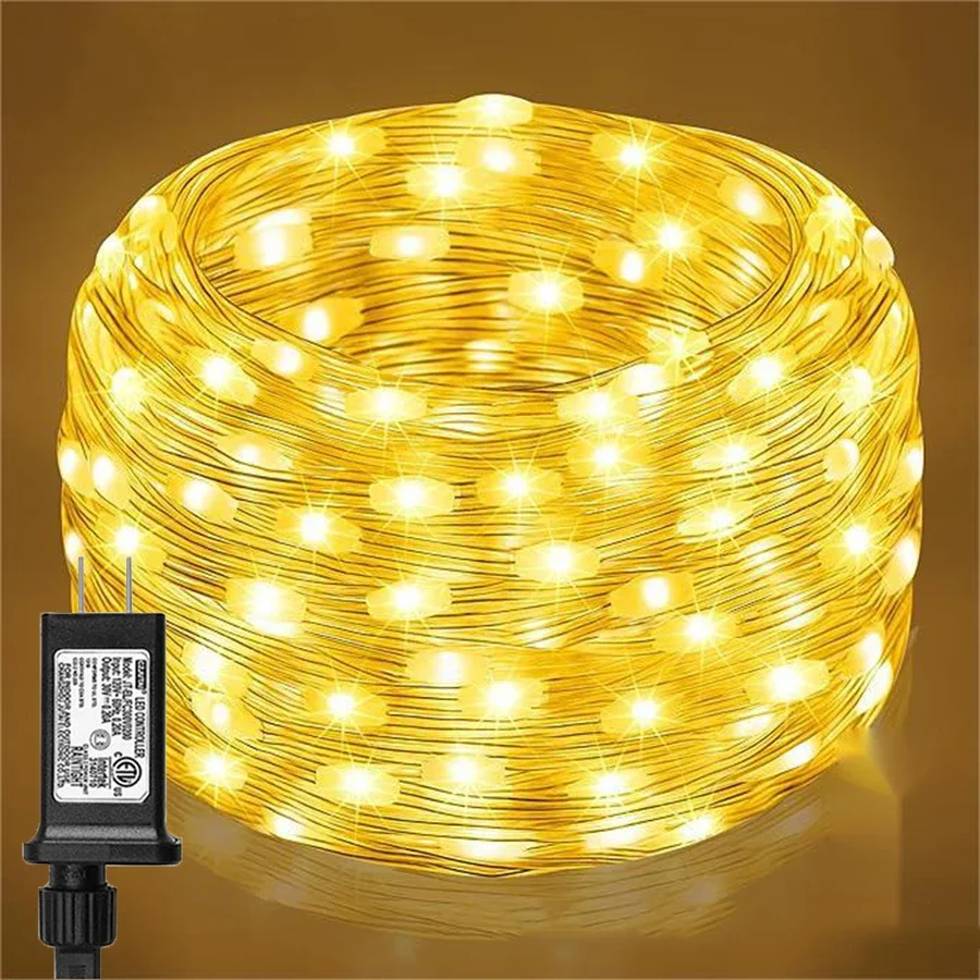 

24V Plug IN Christmas String Light Outdoor 10m 20m 50m 100m PVC Christmas Rope Fairy Light Wedding Party Tree Garland Light