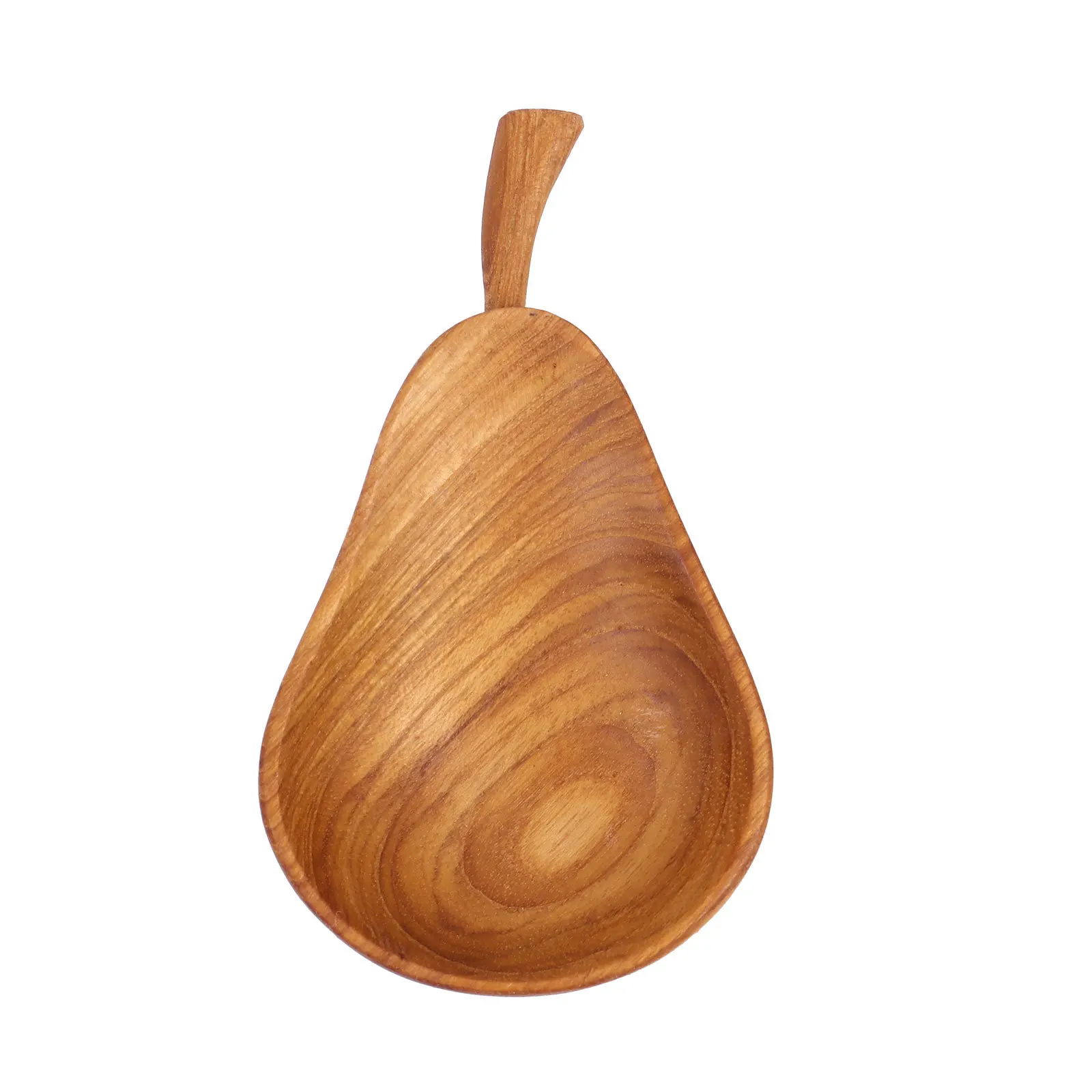

Wooden Sauce Dish Pear Shape Household Saucer for Serving Sauce Snacks Dipping Bowl for Home Kitchen Party