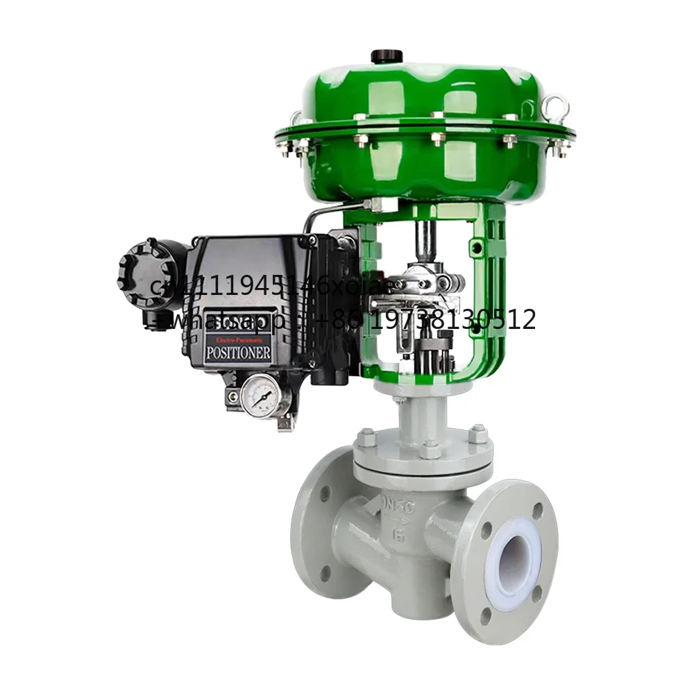 Integral Type Pneumatic Single Seated Control Valve PN40 Flange Cast Steel F46 Modulating Control Valve 4-20ma Positioner