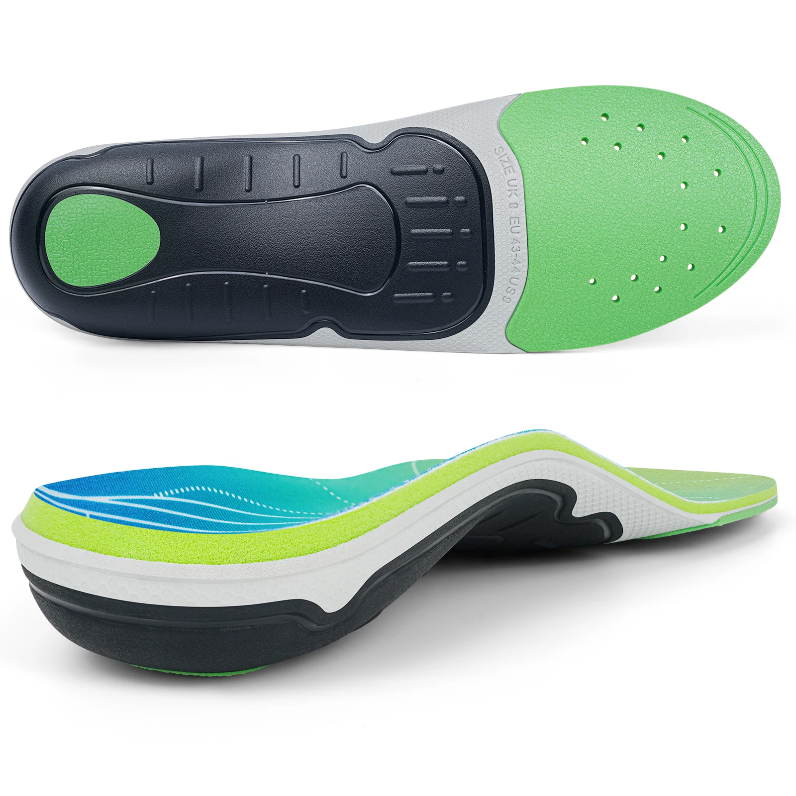 IFitna High Arch Support Orthopedic Sport Insole Plantar Fasciitis Relief Flat Foot Men Women Orthotic Insert Shoe Sole