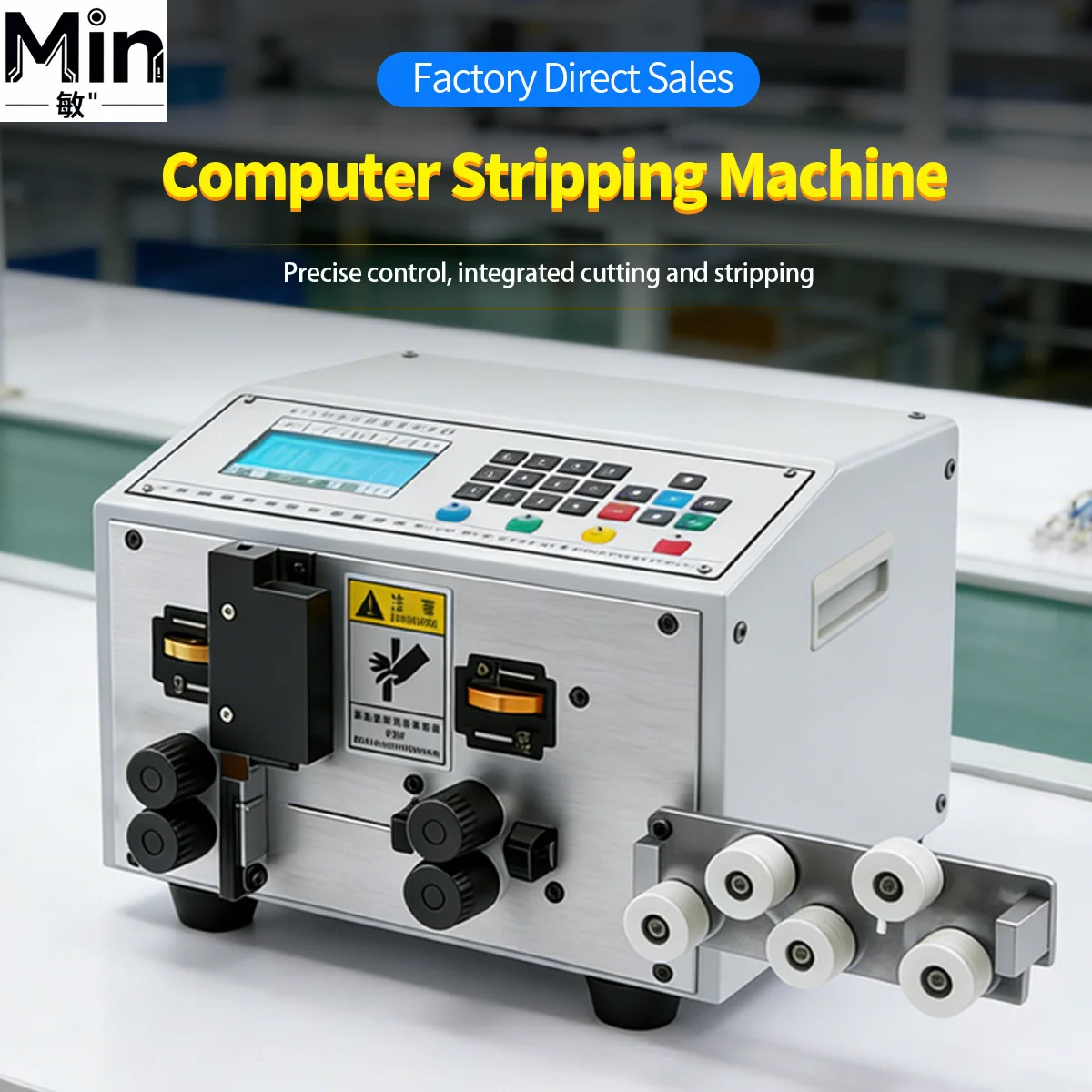 0.1-4mm² Automatic Wire Stripping Machine Single Dual Copper Wire Stripper Peeling  for Processing Workshop Lab