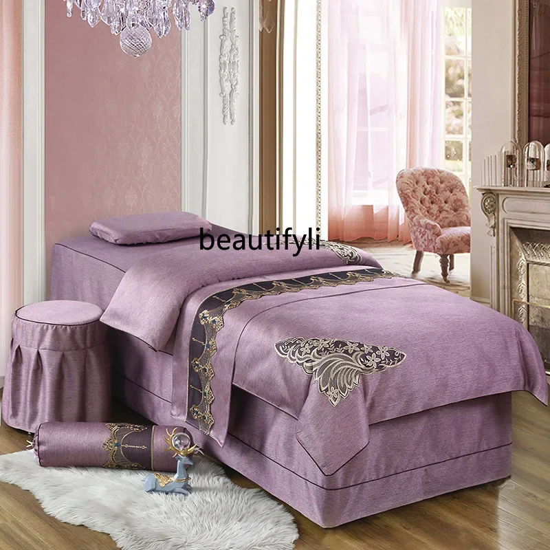 

smt03 Four Seasons Universal Cotton Linen Facial Bed Bedspread Four-Piece Set Pillowcase Chair Cover Quilt Containing Duvet Inse