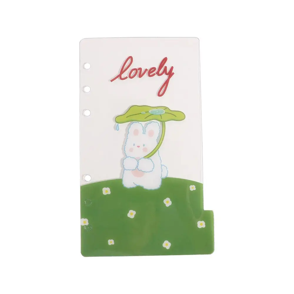 5Sheets A6 Loose-Leaf Notebook Refill Paper Bear Flower Spiral Binder Divider Page Separator Cherry 6-hole