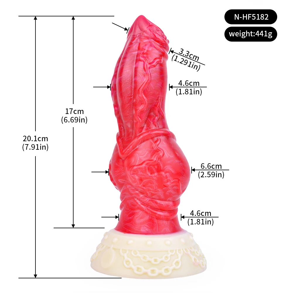 FAAK Silicone Fantasy Dog Knot Dildos With Sucker Colorful Penis Sex Toys For Women Clit Stimulate Large Anal Plug