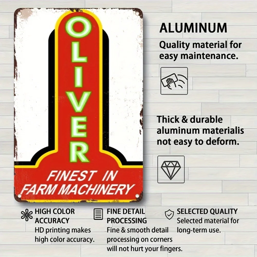 , Vintage Aluminum Metal Tin Sign, 