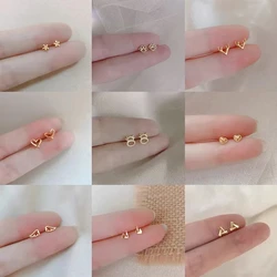 925 Silver Needles Gold Color Simple Small Butterfly Stud Earrings for Women Hypoallergenic Daily Wear Ear Girls Pierc Gifts