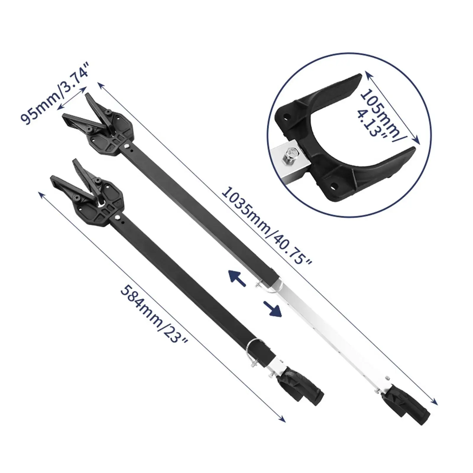 قارب قابل للتعديل Transom التوقف 22.99 بوصة-40.75 بوصة الصلب سهلة التركيب العملي الثقيلة قسط الجمعية محرّك القارب دعم #6