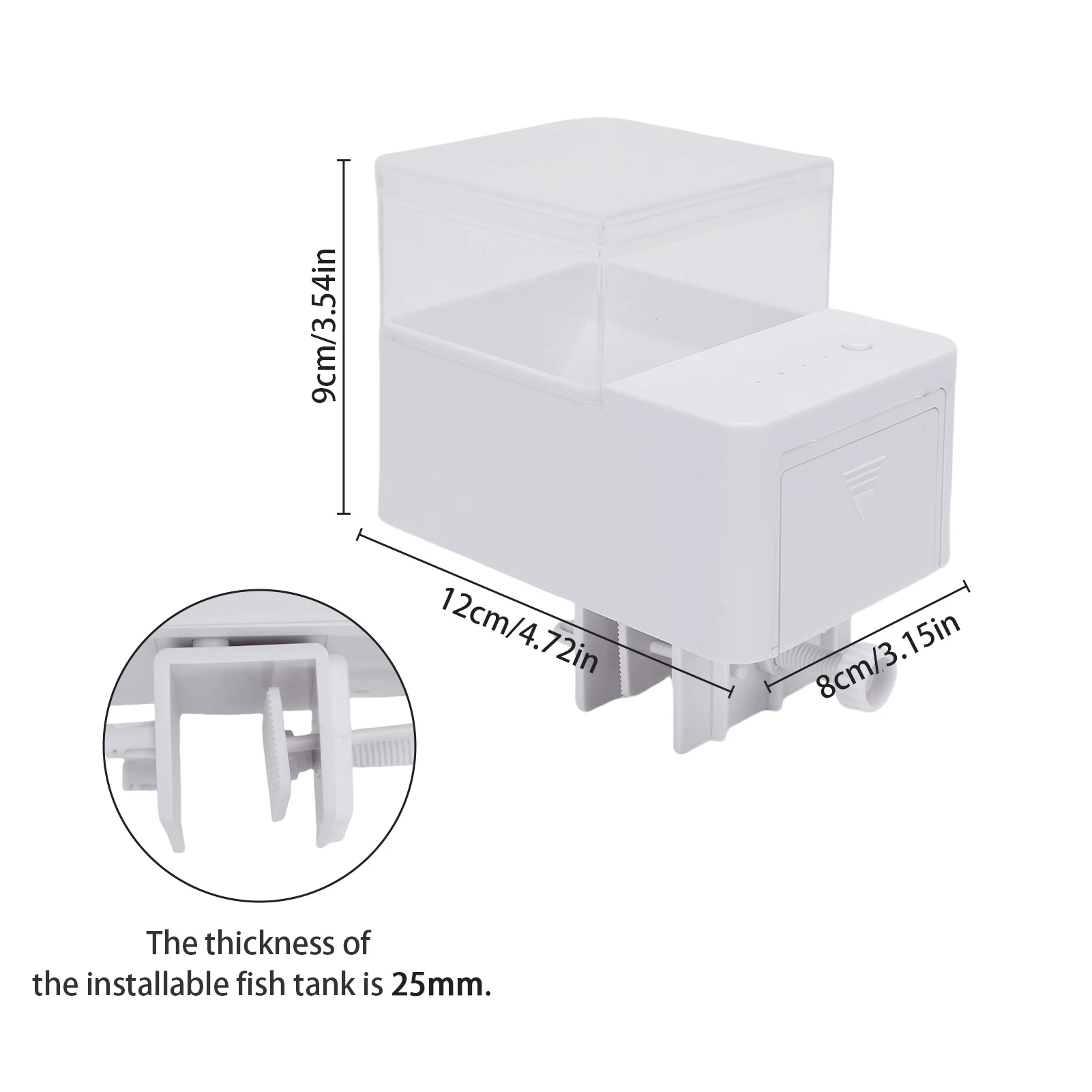 Automatic Fish Feeder 500ml Tank Auto Fish Food Dispenser Timer Feeder Manual Adjustable Outlet for Fish  Food Aquarium Po