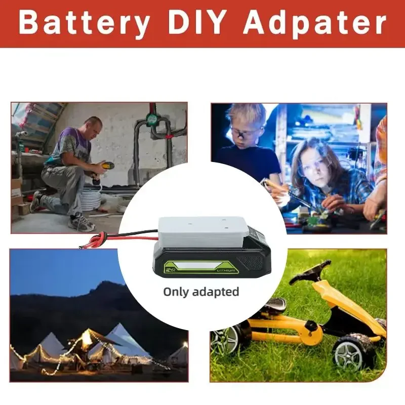 Adaptador de rueda eléctrica para Greenworks, conectores de batería de 24V 14AWG para coche de Control remoto DIY, juguetes, Robots, camiones de Control remoto