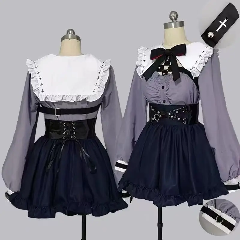 

Jirai Kei Y2K Cospaly Costume Japanese JK Uniforms College School Student Lolita Sailor Collar Top Short Skirts Outfits Women