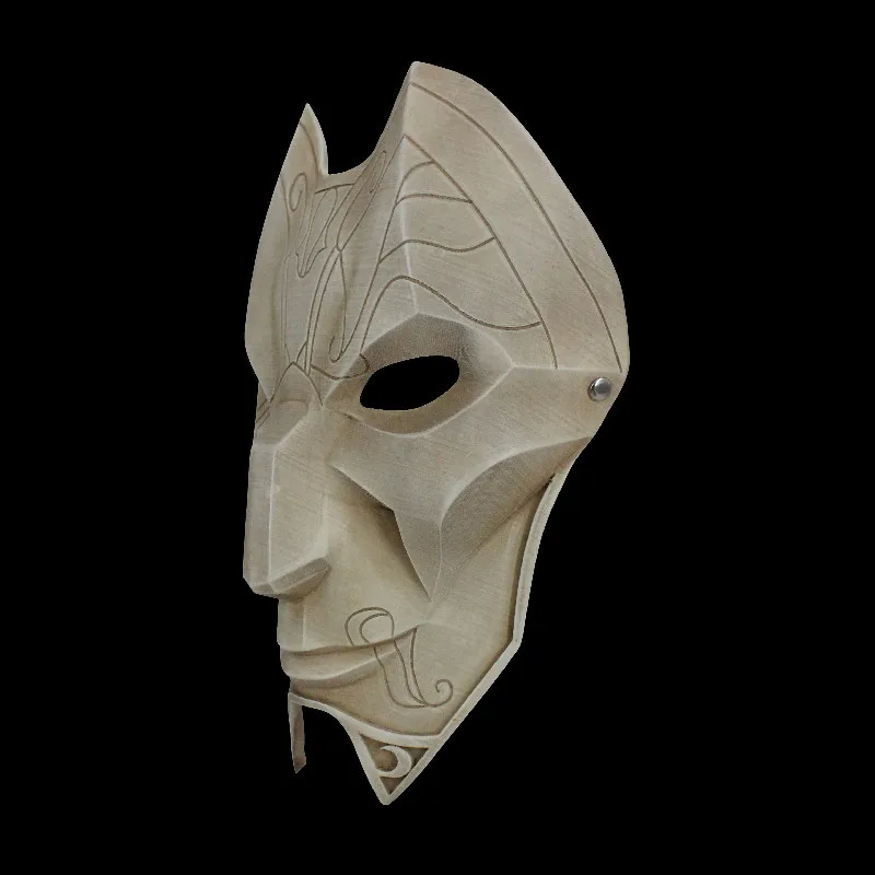 Game LOL Khada Jhin Cosplay Mask The Virtuoso Face Resin Mask Party Prom Photography Props