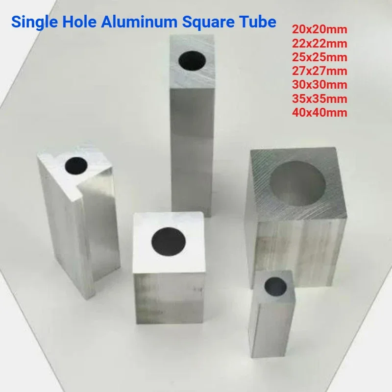 

1pcs High-quality Single Hole Aluminum Square Tube 6061 Aluminum Alloy Hollow Pipe High-Quality DIY Material Size 20x20-40x40mm