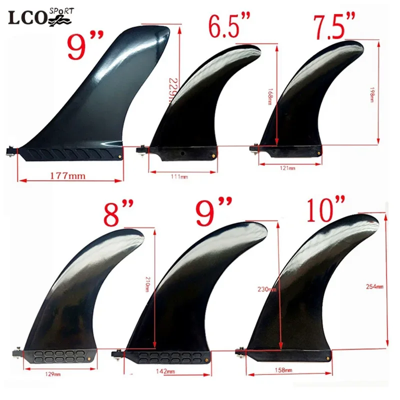 Surfing Fin For  2024 New Seasonal Nylon Fiber Single Center Tail Rudder 6.5-10 Inches High Quality