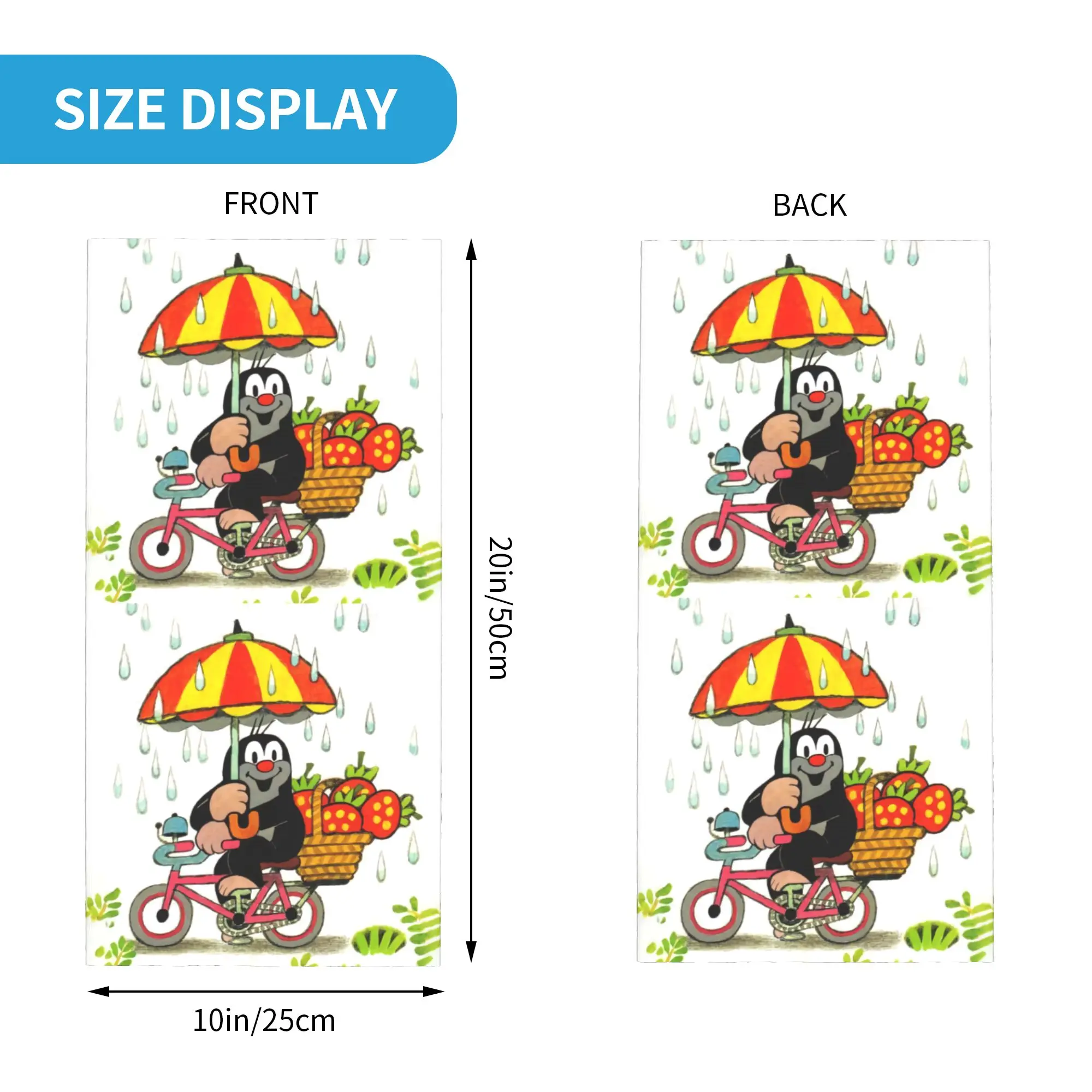 Custom Comic Krtek Mole Winter Headband Neck Warmer Women Men Hiking Cycling Tube Scarf Little Maulwurf Face Bandana Gaiter