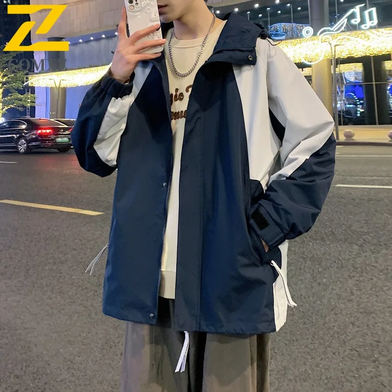 

COMXZ мужские осенние куртки легкие модные ложные двухсекционные прогулочные путешествия повседневная верхняя одежда для кемпинга удобное пальто для рыбалки