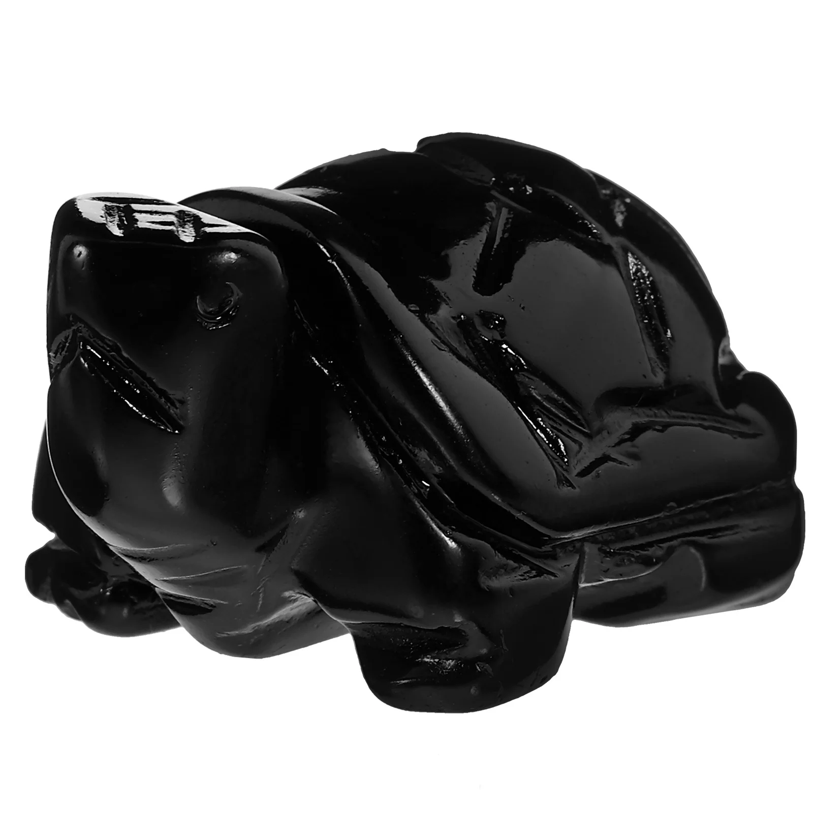 

Obsidian Turtle Sculpture Home Garden Decoration Adorable Desktop Animal Ornament Obsidian Turtle Statue