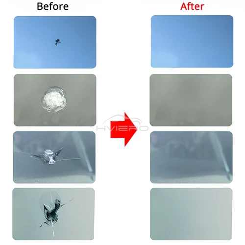 Imagen 2 del producto Kit de resina para reparación de parabrisas de coche, pegatinas protectoras para restauración de arañazos, cuidado del sellador de vidrio sin rastro, 1/2/4/10 Uds.