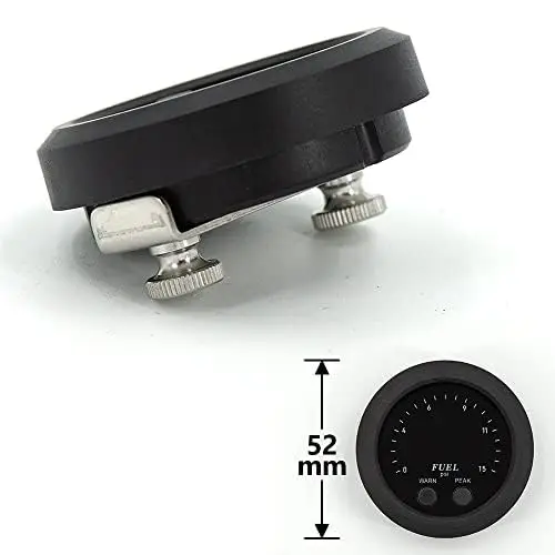 52mm Fuel Pressure Gauge Red LED Digital Display 0-15 PSI with 1/8