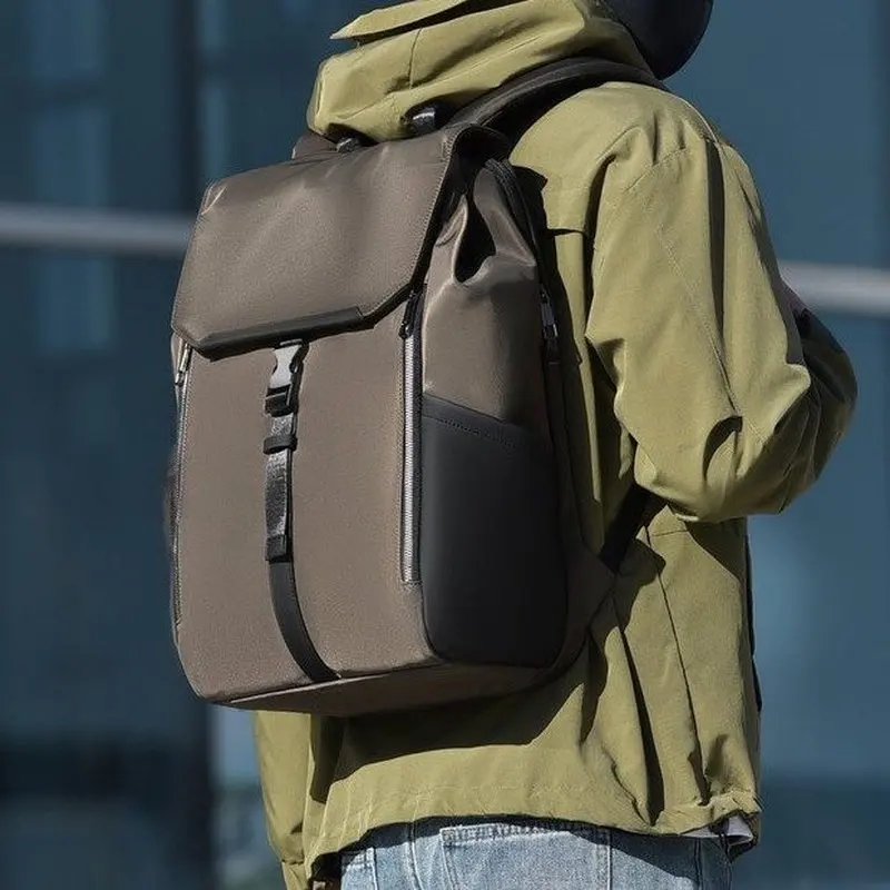 2026 New Large Capacity Cap style Men's Backpack Fashionable Multi functional 15.6 Laptop Backpack Lightweight School Backpack