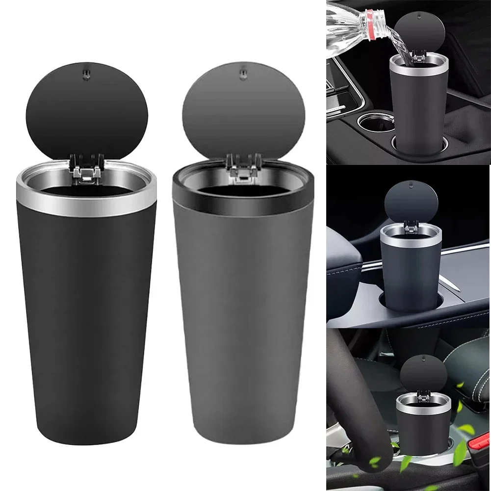 

As Picture Shows Car Trash Bin ABS Plastic Material Brand New Condition Easy Installation Functional Accessory