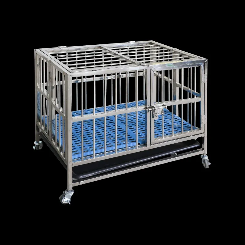 Factory Supply Various Sizes Indoor Portable Metal Stainless Steel Dog Kennel Cage For Pet Store