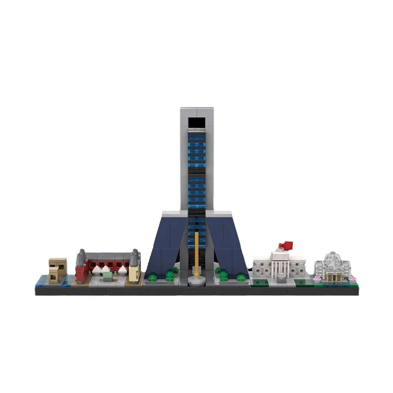 スカイラインシリーズマドリッドスカイラインビルディングブロック MOC-66825 クリエイティブ都市ランドマーク建物アセンブリモデルパズル子供のおもちゃギフト