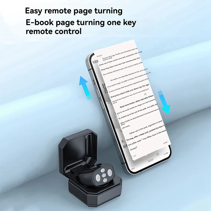 JAJA Ring Mobile Phone Bluetooth Remote Control Mini Charging Case Camera Remote Shutter For Remote E-Book Page Turning