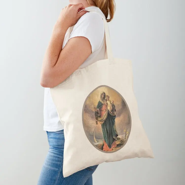 

The Brown Scapular, Our Lady of Mount Carmel Tote Bag Shopping bags cute tote bag Handbags bag for beach