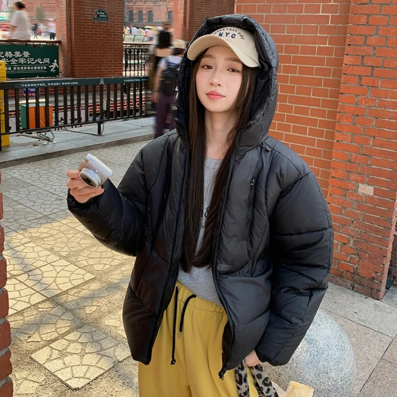 Trends Puffer Jacket Warmth Winter Jacket Women's Parkas Hooded Zipper Quilted Jacket Stylish Winter Clothing Women Trench Coat